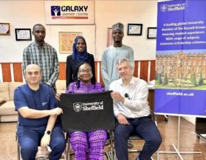 Sheffield University rep alongside Galaxy Uniprep Business Development Officer
