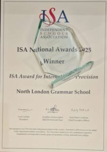 Study in UK: Celebrating Partnership Excellence: North London Grammar School Wins ISA Award 2025