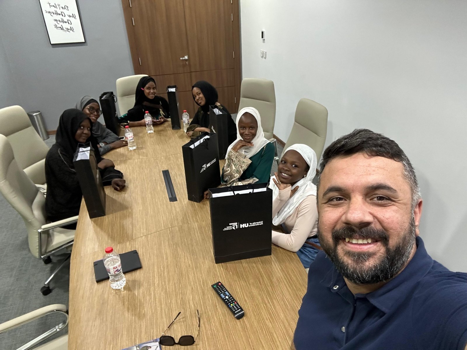 NTIC students on a campus tour at the University of Hertfordshire in Egypt — study in Egypt from Nigeria with Galaxy UniPrep